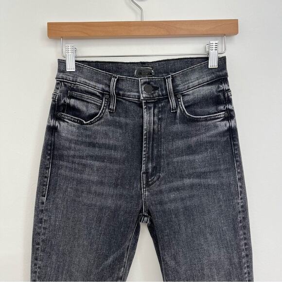 MOTHER High Waisted Rascal Ankle Step Fray Distressed Night Garden - Size 25 - Picture 3 of 14